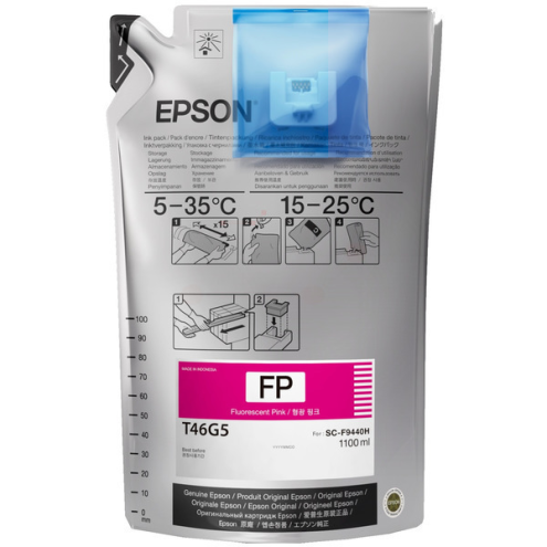 ORIGINAL EPSON T46D5 Tintenpatrone rosa Flourescent 1.000,00 ml, VE=2 (C 13 T 46D540)