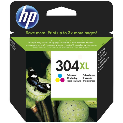 ORIGINAL HP 304XL Druckkopfpatrone color High-Capacity 300 Seiten/5%, 7,00 ml (N9K07AE)