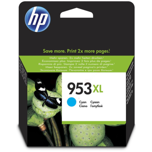 ORIGINAL HP 953XL Tintenpatrone cyan High-Capacity 1.450 Seiten, 18,00 ml (F6U16AE)