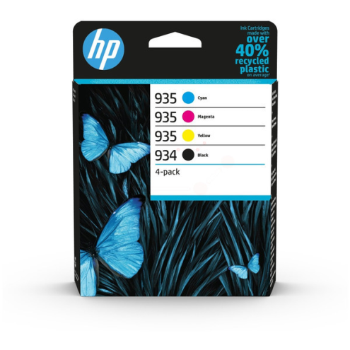 ORIGINAL HP 934935 Tintenpatrone MultiPack Bk,C,M,Y 10ml + 3x4,5ml (6ZC72AE)