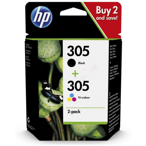 ORIGINAL HP 305 Druckkopfpatrone Multipack schwarz + color 120pg + 100pg (6ZD17AE)