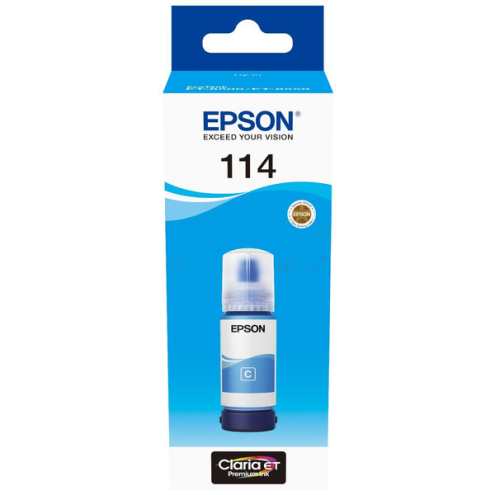 ORIGINAL EPSON 114 Tintenflasche cyan 6.700 Seiten, 70,00 ml (C 13 T 07B240)