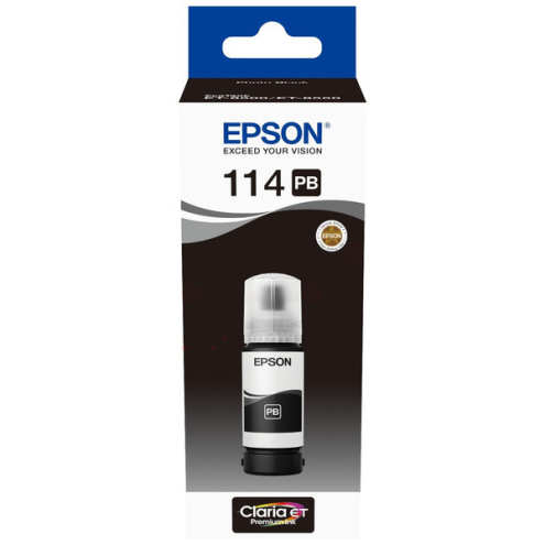 ORIGINAL EPSON 114 Tintenflasche schwarz foto 6.700 Seiten, 70,00 ml (C 13 T 07B140)