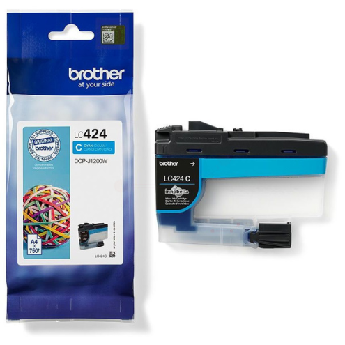 ORIGINAL BROTHER LC424C Tintenpatrone cyan 750 Seiten
