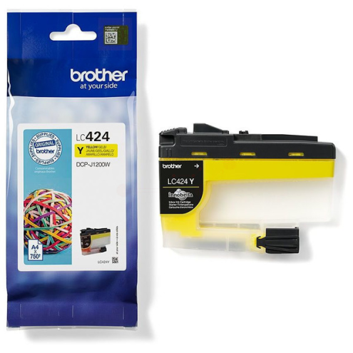 ORIGINAL BROTHER LC424Y Tintenpatrone gelb 750 Seiten