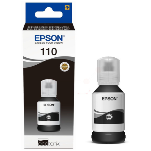 ORIGINAL EPSON 110 Tintenflasche schwarz 6.000 Seiten, 120,00 ml (C 13 T 03P14A)