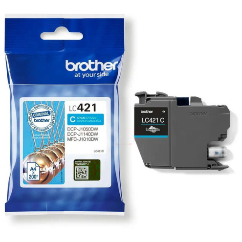 ORIGINAL BROTHER LC421C Tintenpatrone cyan 200 Seiten