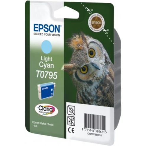 ORIGINAL EPSON T0795 Tintenpatrone cyan hell 520 Seiten, 11,00 ml (C 13 T 07954010)
