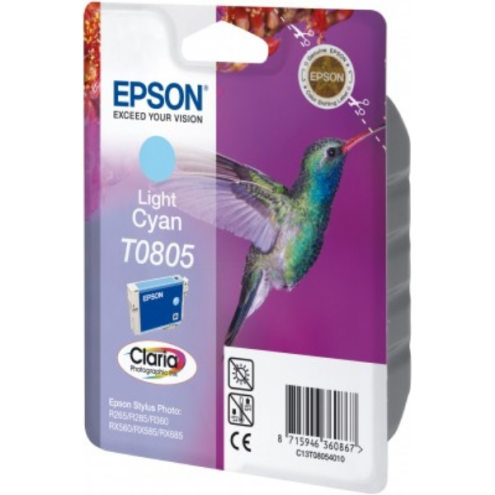ORIGINAL EPSON T0805 Tintenpatrone cyan hell 330 Seiten, 7,40 ml (C 13 T 08054011)