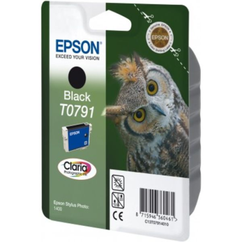 ORIGINAL EPSON T0791 Tintenpatrone schwarz 470 Seiten, 11,00 ml (C 13 T 07914010)