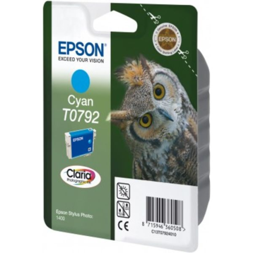 ORIGINAL EPSON T0792 Tintenpatrone cyan 1.345 Seiten, 11,00 ml (C 13 T 07924010)