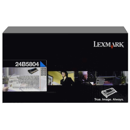 ORIGINAL LEXMARK 24B5804 Tonerkartusche cyan return program 10.000 Seiten