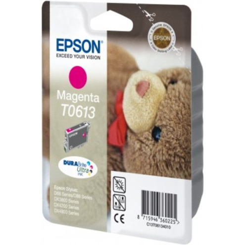 ORIGINAL EPSON T0613 Tintenpatrone magenta 250 Seiten/5%, 8,00 ml (C 13 T 06134010)