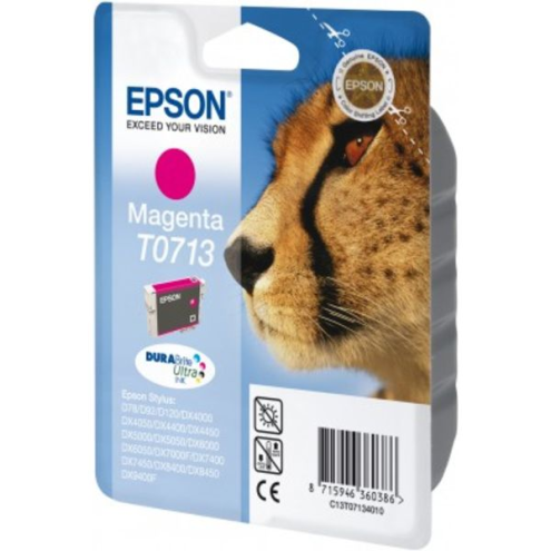 ORIGINAL EPSON T0713 Tintenpatrone magenta 250 Seiten, 5,50 ml (C 13 T 07134012)