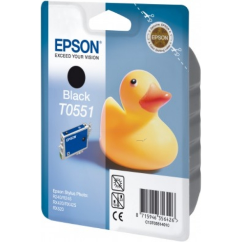 ORIGINAL EPSON T0551 Tintenpatrone schwarz 290 Seiten, 8,00 ml (C 13 T 05514010)