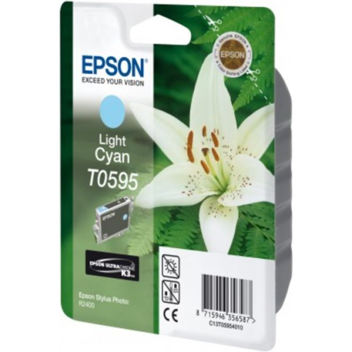 ORIGINAL EPSON T0595 Tintenpatrone cyan hell 520 Seiten, 13,00 ml (C 13 T 05954010)