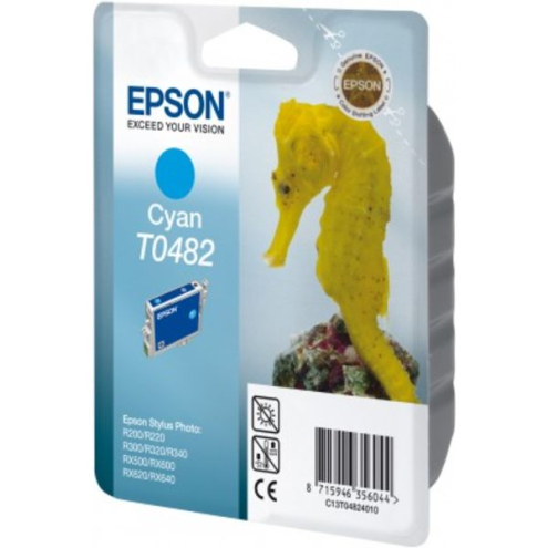 ORIGINAL EPSON T0482 Tintenpatrone cyan 400 Seiten/5%, 13,00 ml (C 13 T 04824010)