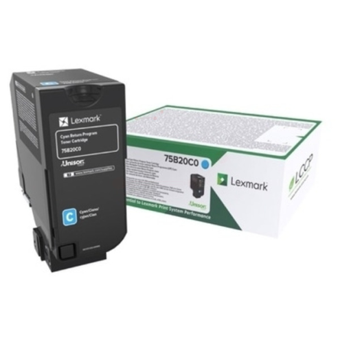ORIGINAL LEXMARK 75B20C0 Toner-Kit cyan return program 10.000 Seiten