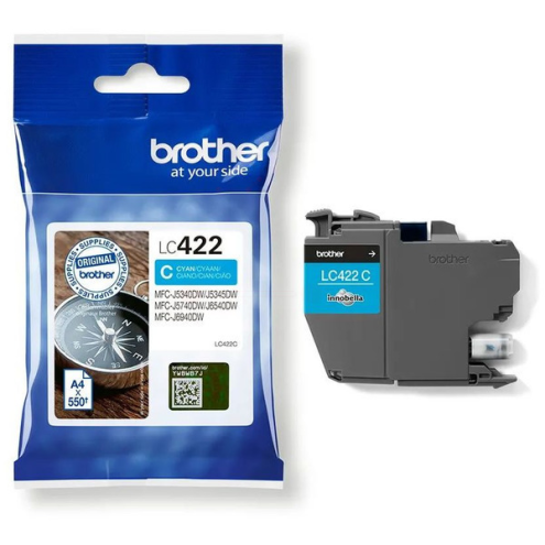 ORIGINAL BROTHER LC422C Tintenpatrone cyan 550 Seiten