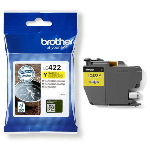 ORIGINAL BROTHER LC422Y Tintenpatrone gelb 550 Seiten