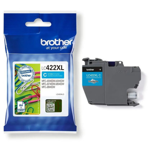 ORIGINAL BROTHER LC422XLC Tintenpatrone cyan High-Capacity 1.500 Seiten