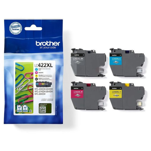 ORIGINAL BROTHER LC422XLVAL Tintenpatrone MultiPack High-Capacity Bk,C,M,Y 3000pg + 3x1500pg