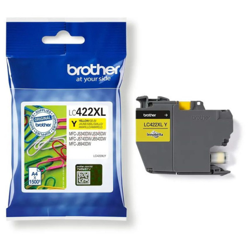 ORIGINAL BROTHER LC422XLY Tintenpatrone gelb High-Capacity 1.500 Seiten