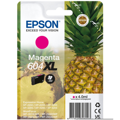 ORIGINAL EPSON 604XL Tintenpatrone magenta High-Capacity 350 Seiten, 4,00 ml (C 13 T 10H34010)