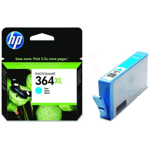 ORIGINAL HP 364XL Tintenpatrone cyan High-Capacity 750 Seiten, 6,00 ml (CB 323 EE)