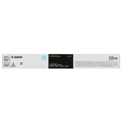 ORIGINAL CANON CEXV58C Toner cyan 60.000 Seiten (3764 C 002)