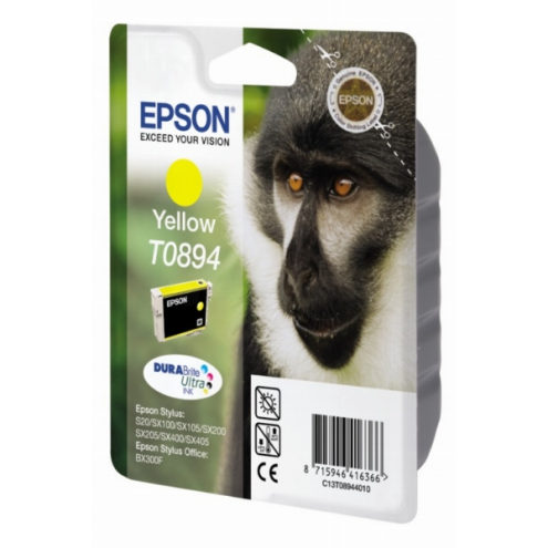 ORIGINAL EPSON T0894 Tintenpatrone gelb 225 Seiten, 3,50 ml (C 13 T 08944011)