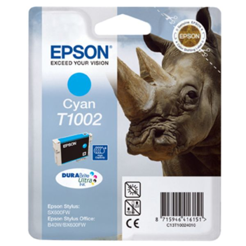 ORIGINAL EPSON T1002 Tintenpatrone cyan 915 Seiten, 11,10 ml (C 13 T 10024010)