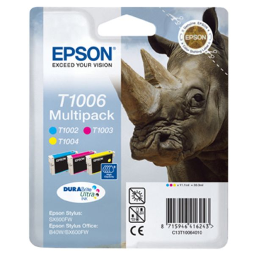 ORIGINAL EPSON T1006 Tintenpatrone MultiPack C,M,Y 3x11,1ml (C 13 T 10064010)