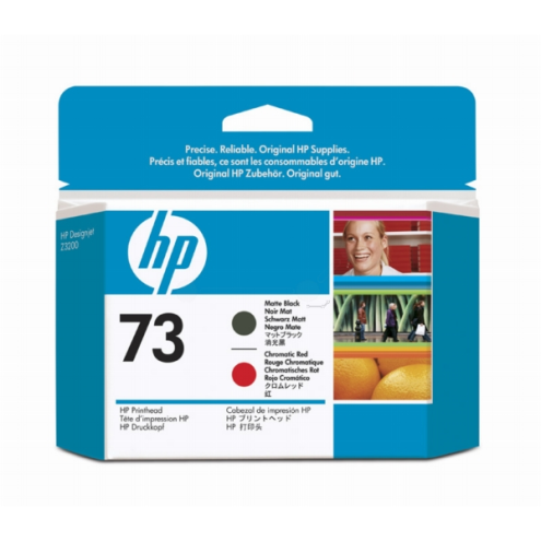 ORIGINAL HP 73 Druckkopf schwarz matt +chrom. rot 130,00 ml (CD 949 A)