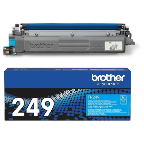 ORIGINAL BROTHER TN249C Toner-Kit cyan extra High-Capacity 4.000 Seiten