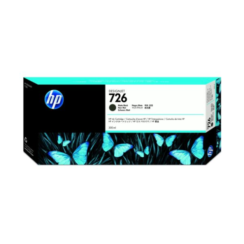 ORIGINAL HP 726 Tintenpatrone schwarz matt 300,00 ml (CH 575 A)