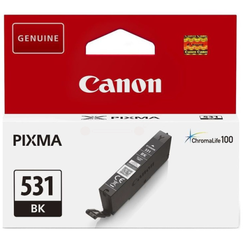 ORIGINAL CANON CLI531BK Tintenpatrone schwarz foto 8,20 ml (6118 C 001)