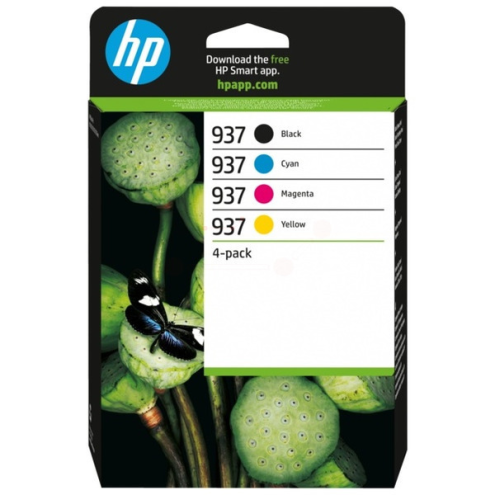 ORIGINAL HP 937 Druckkopfpatrone Multipack Bk,C,M,Y 1450pg + 3x800pg (6C400NE)