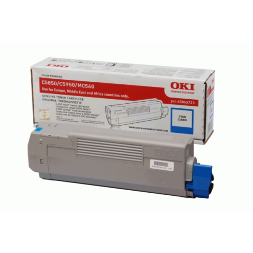 ORIGINAL OKI 43865723 Toner cyan 6.000 Seiten/5%