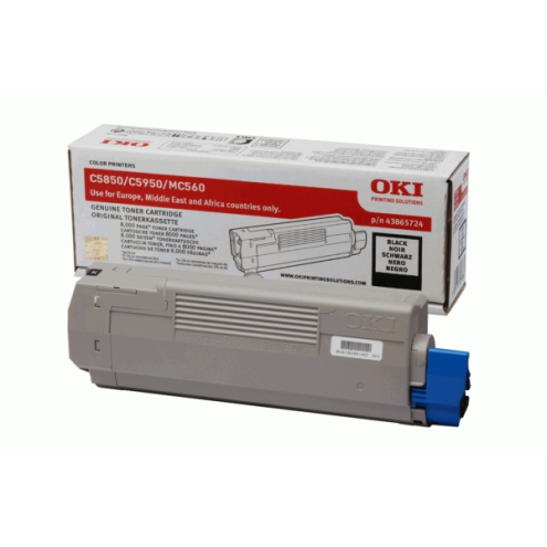 ORIGINAL OKI 43865724 Toner schwarz 8.000 Seiten/5%