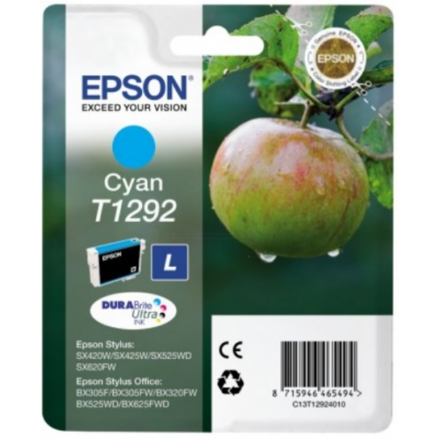 ORIGINAL EPSON T1292 Tintenpatrone cyan 460 Seiten, 7,00 ml (C 13 T 12924012)