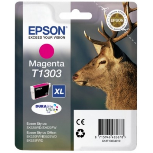 ORIGINAL EPSON T1303 Tintenpatrone magenta XL 600 Seiten, 10,10 ml (C 13 T 13034012)