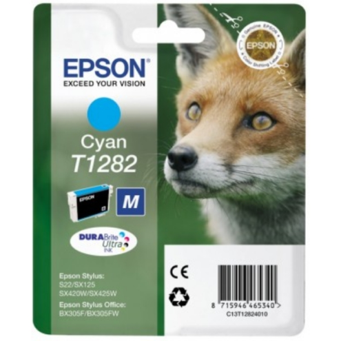 ORIGINAL EPSON T1282 Tintenpatrone cyan 175 Seiten, 3,50 ml (C 13 T 12824012)