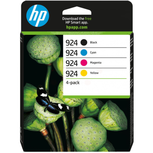 ORIGINAL HP 924 Tintenpatrone MultiPack Bk,C,M,Y 500pg + 3x400pg (6C3Z1NE)