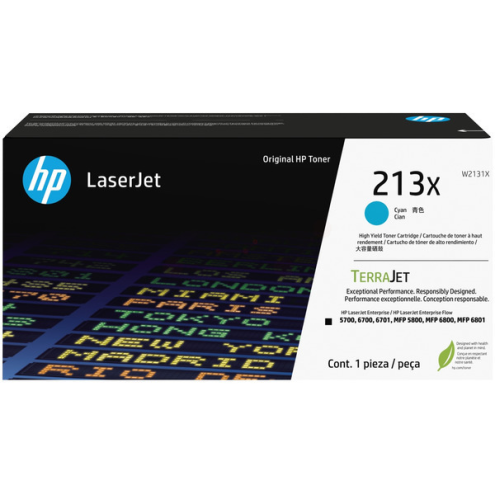 ORIGINAL HP 213X Tonerkartusche cyan High-Capacity 6.000 Seiten (W 2131 X)