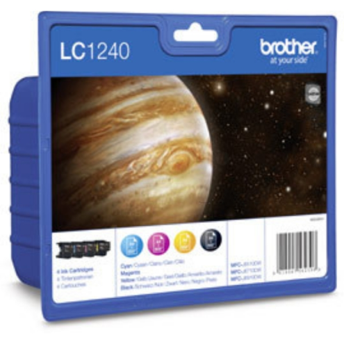 ORIGINAL BROTHER LC1240VALBP Tintenpatrone MultiPack Bk,C,M,Y 600 Seiten, VE=4