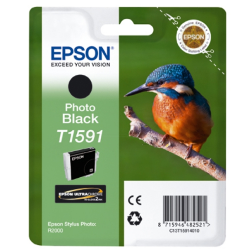 ORIGINAL EPSON T1591 Tintenpatrone schwarz Foto 17,00 ml (C 13 T 15914010)