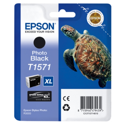 ORIGINAL EPSON T1571 Tintenpatrone schwarz Foto 25,90 ml (C 13 T 15714010)