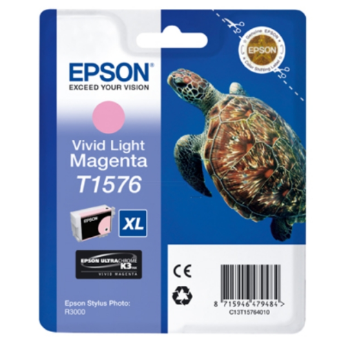 ORIGINAL EPSON T1576 Tintenpatrone magenta hell 2.300 Seiten, 25,90 ml (C 13 T 15764010)