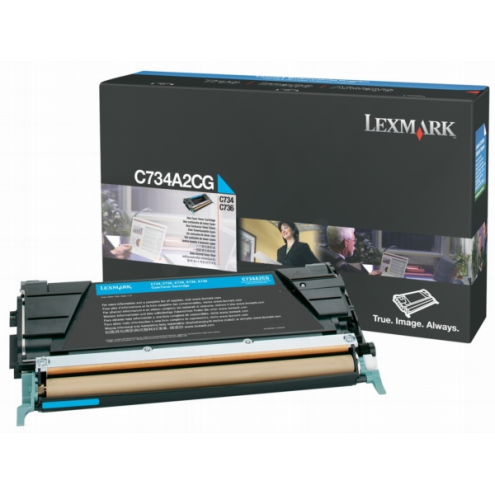 ORIGINAL LEXMARK C734A2CG Toner-Kit cyan 6.000 Seiten/5%
